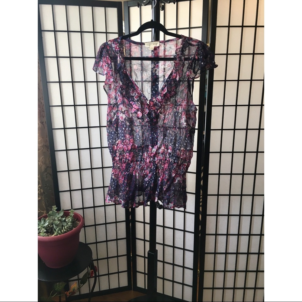 Faith 21 Sheer Drop Waist Blouse